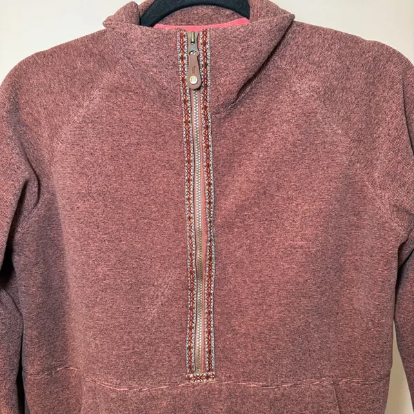 Sherpa Adventure Gear Rolpa Half Zip Pullover Fleece Maroon Burgundy Size‎ Small - Image 2