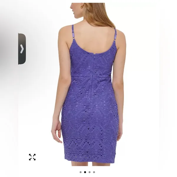 GUESS Purple Lace‎ Sheath Dress Size 6 NWT - Image 2