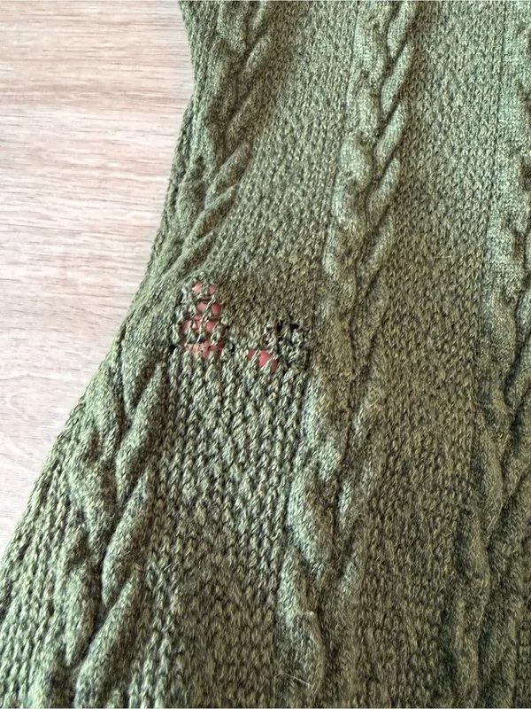 Windsor Sleeveless Cable Knit Turtleneck Dress in Dark Green, Size XS - Image 6
