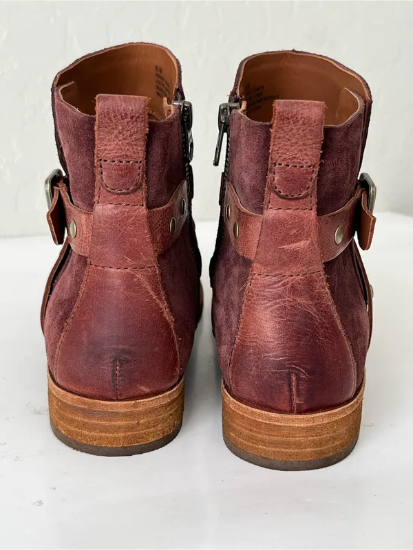 Kork-Ease Kenai Boots leather ankle boots burgundy 6.5 NEW - Image 9