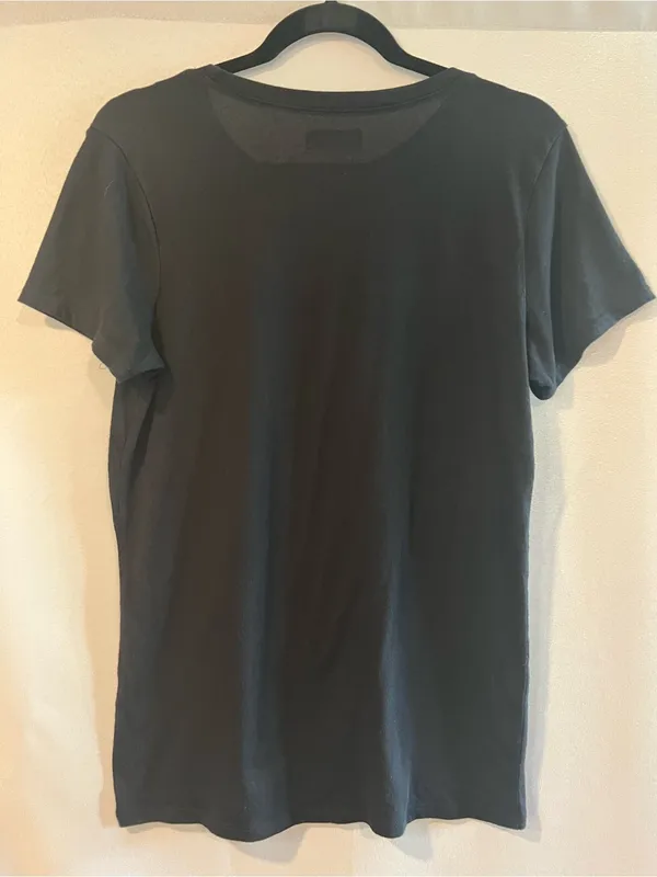Hollister California Black Graphic Tee Embroidered Logo Large - Image 2