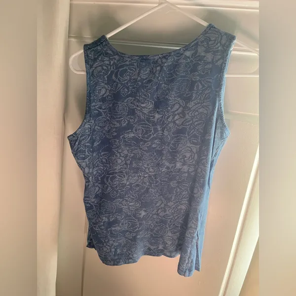 Carolyn Taylor Blue Tank Top Size M - Image 3