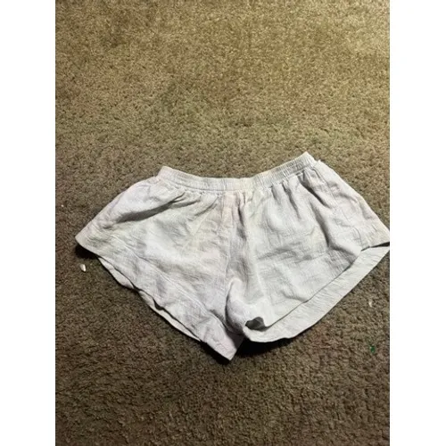 Maurie + Eve Women Light‎ Gray Textured Cotton Elastic Waist Shorts Size US 8 - Image 2