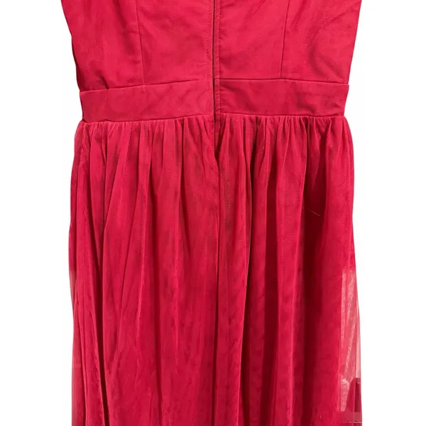 Little Mistress Lace Long Sleeve High Neck Maxi Dress‎ Red Women's Size 6 - Image 10