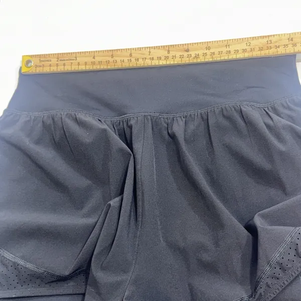 Spanx Black Athletic Running Gym Flowy‎ Short w/ Slimming Bike Shorts Size Large - Image 10