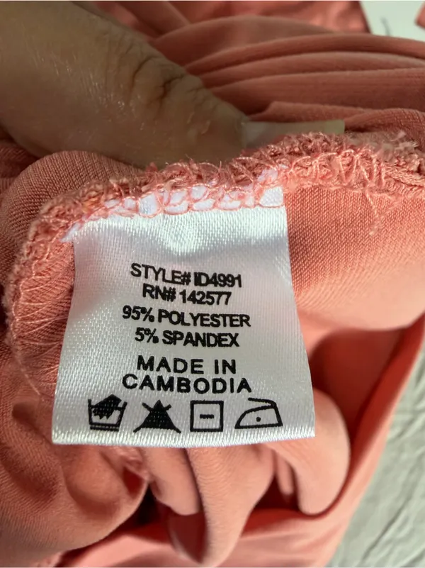 iris Coral Pink Ruched Mini‎ Dress - Image 6