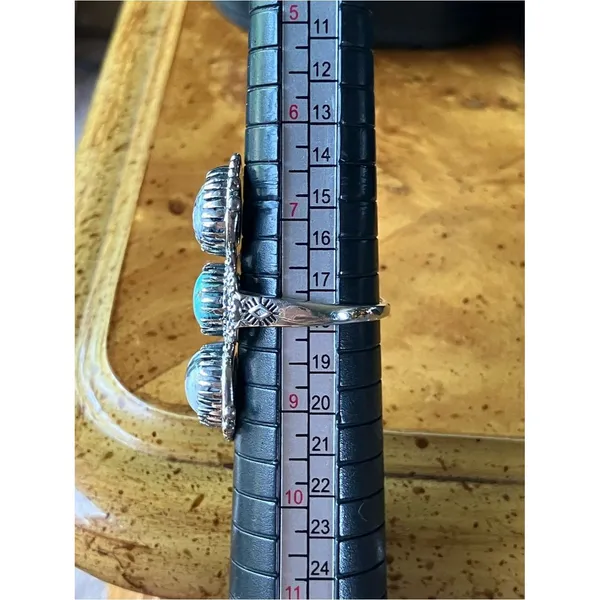 White Buffalo Nevada Turquoise Heart Ring Discounted Size 8 - Image 8