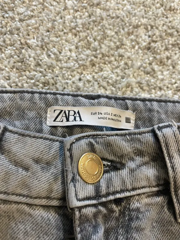 ZARA High Rise TRF Straight Leg Jeans - Image 3