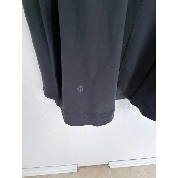 Lululemon Black Wrap Jacket Cowl Neck Asymmetrical Zip Size 12 - Image 10