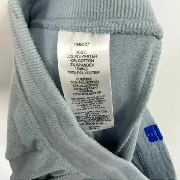 Marc New York Ribbed Joggers L Serenity Blue Lounge Pants NWT Flaw - Image 10