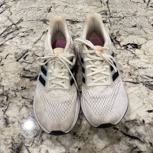 Adidas Women's Eq21‎ Running Shoes- in size 9. White, pink and orange - Image 4