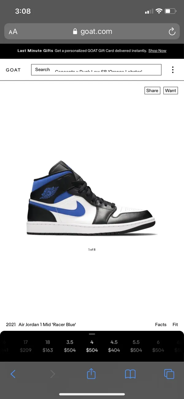 Jordan Air  1 mid racer blue - Image 6