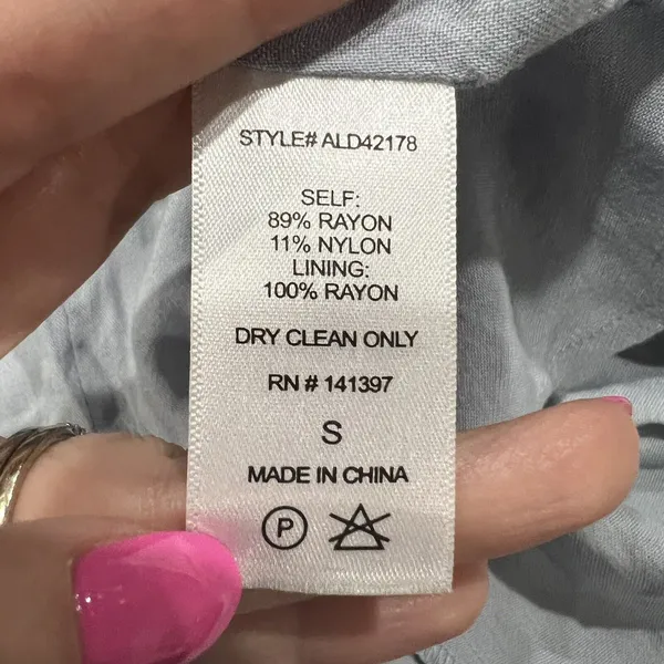 ASTR The Label S Midi Dress Light Blue Tie Front Button Down ALD42178 Summer - Image 10