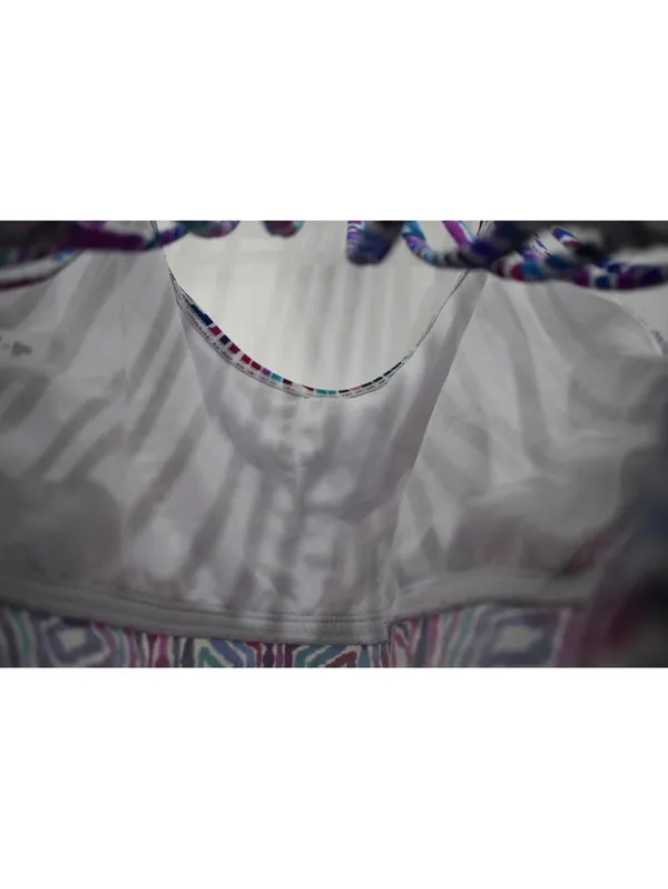 Leilani Geometric Colorful Print Strappy Tankini Top Size 12 - Image 8