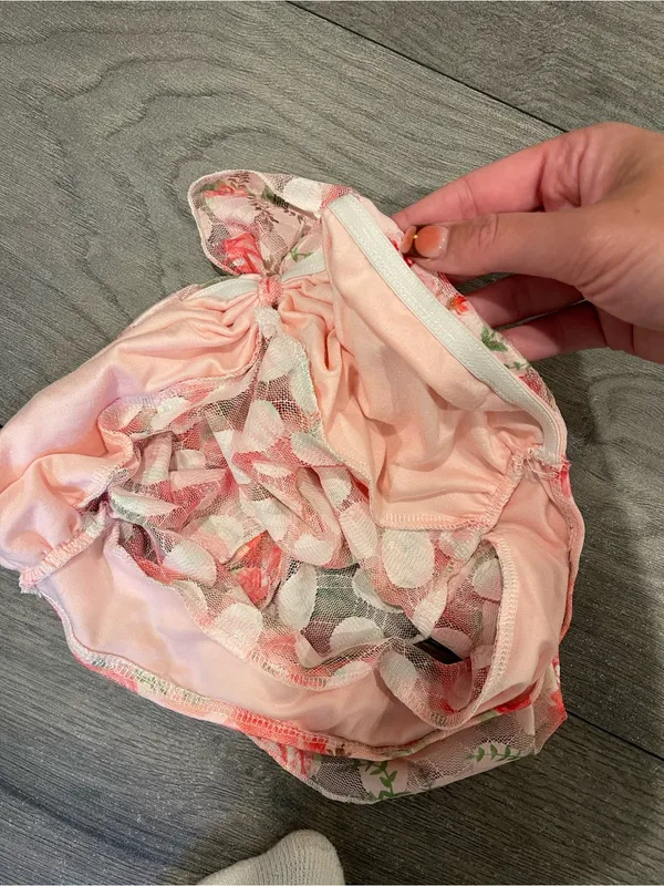 strapless floral top Pink - Image 3