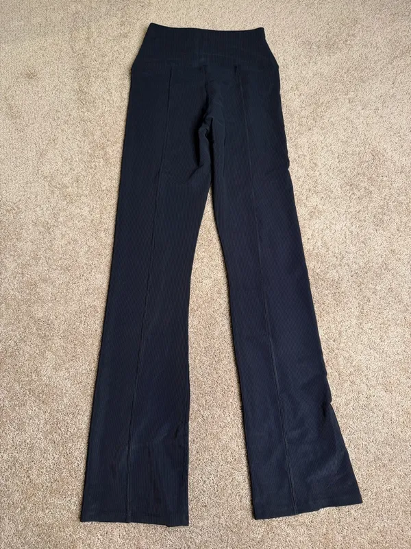 Beach Riot Alani Black Ribbed Flare Leggings High Rise Yoga Pants Size‎ Medium - Image 5