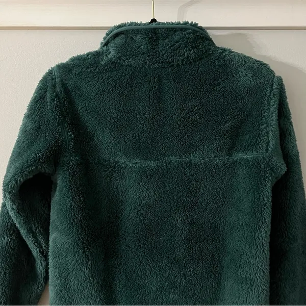 Woman's Eddie Bauer Plush Fleece 1/4 Snap Teal Pullover Size XS - Image 7