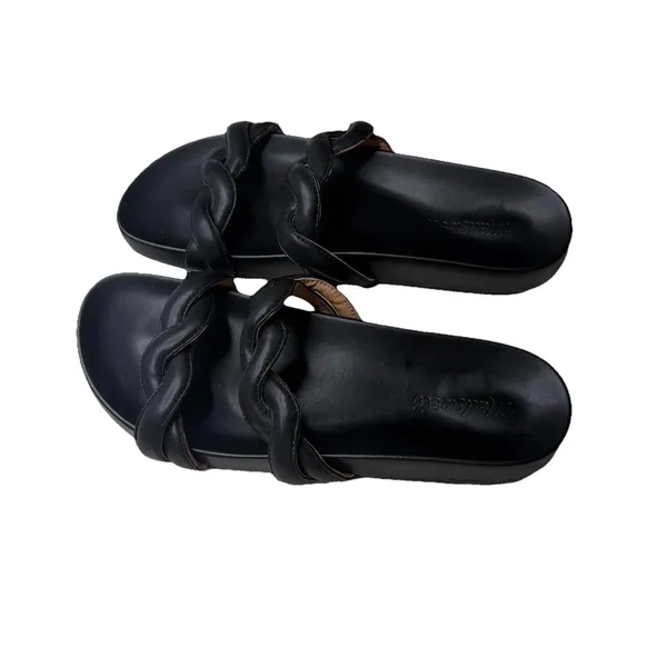 Madewell Maisie Wave Slide True Black Sandals Slip on Shoes Size 9.5 Womens - Image 2