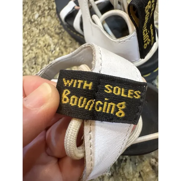 Dr. Martens Nartilla White Leather Lace-Up Gladiator Sandals Women's Size 7 - Image 6