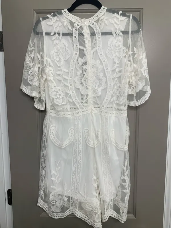 Boutique White Romper - Image 3