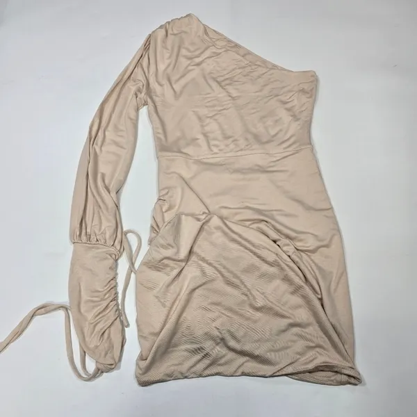 Michael Costello x REVOLVE Jada Mini Dress in Beige XS - Image 13