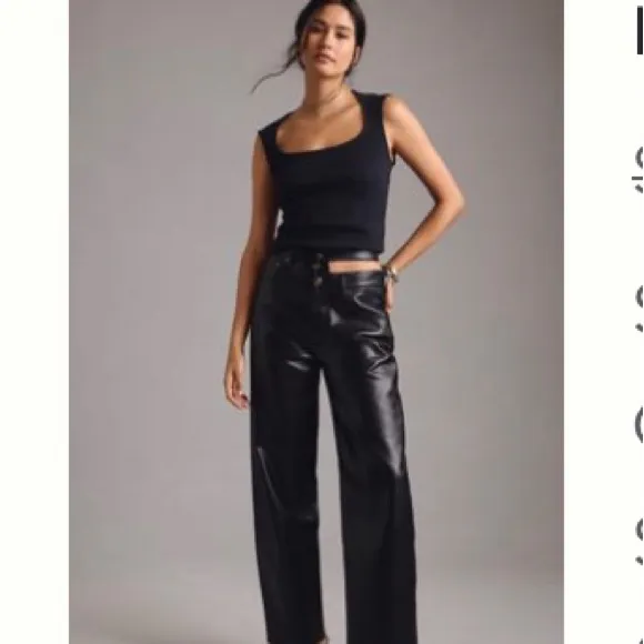 Black Square Neck Tank Top - Image 3