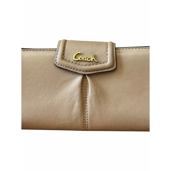 Coach Ashley Slim Envelope Wallet Camel Tan Leather Organizer Wallet - Image 2
