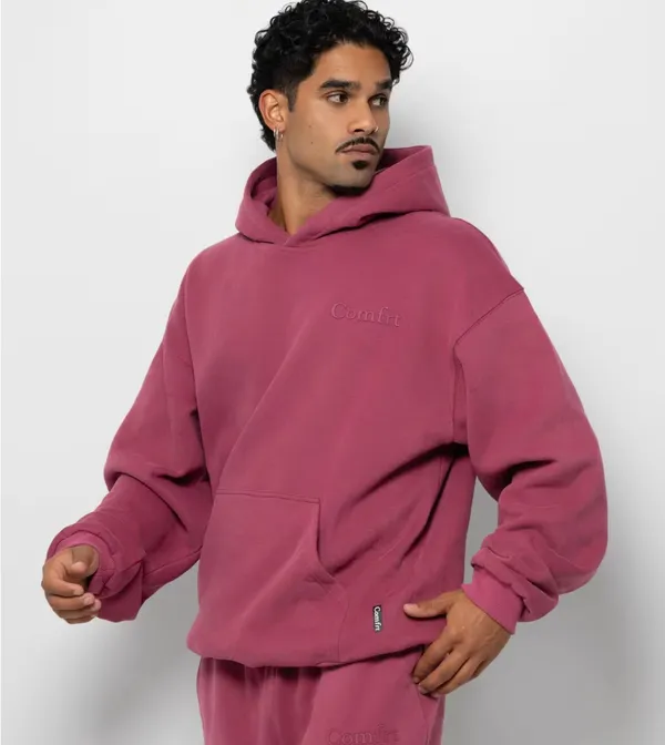 Comfrt Minimalist Hoodie Purple Size M - Image 3