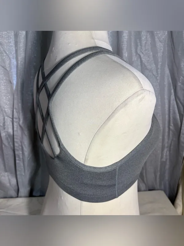 Nike Gray Double-Strap Low-Impact Sports Bra - Image 7