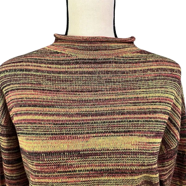 The Upside Women's Multicolor Stripe Rolled Neck Sweater Sz XXS/XS Cozy Soft - Image 2