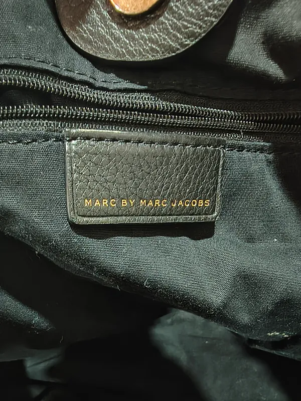 Marc by Marc Jacobs Black Leather Top-Handle Satchel - Image 3