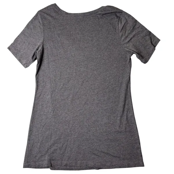 NEW Seattle Seahawks T Shirt‎ Womens S Gray NFL Team Apparel 12th Fan V Neck - Image 3