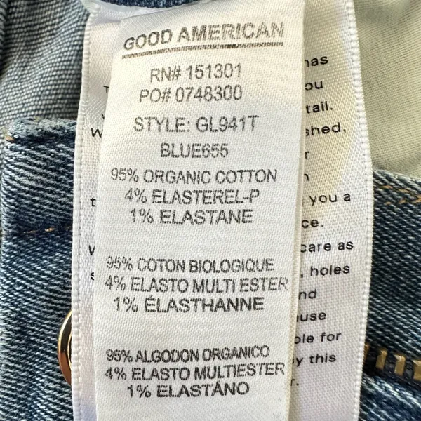 Good American Good‎ Legs High Rise Skinny Jeans Blue Wash Size 00 24 - Image 4