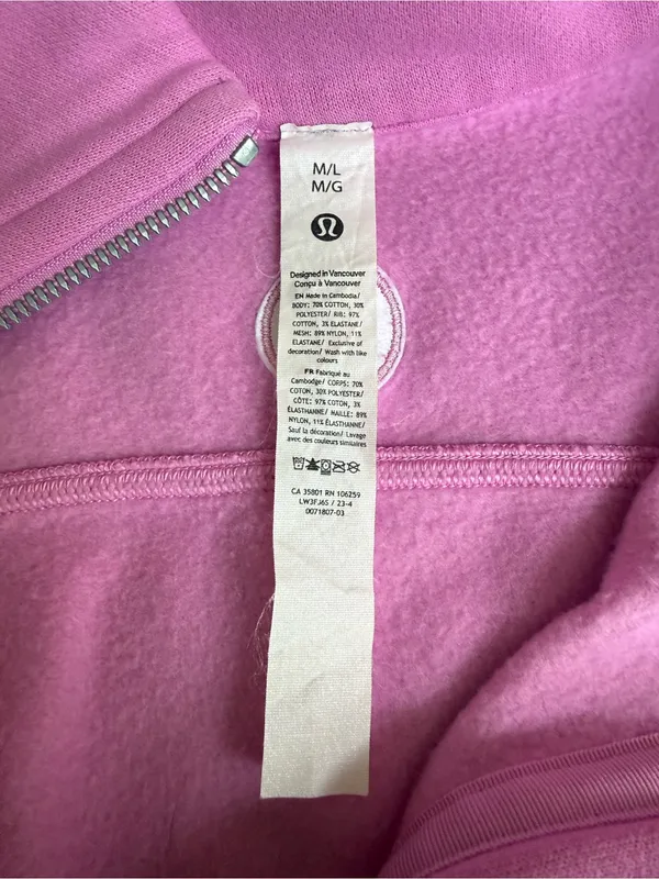 lululemon athletica Pink Half-Zip Pullover Sweatshirt - Image 8