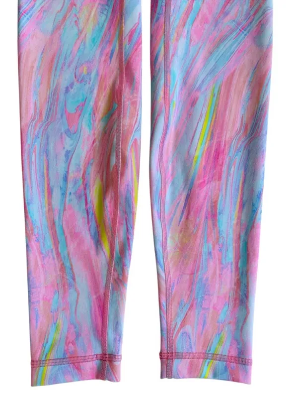 EUC Lululemon Wunder Train High Rise Leggings Prism Marble Multi Size 6 Rtl. $98 - Image 9