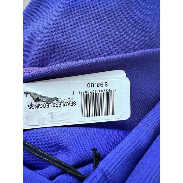 WeWoreWhat Ribbed High Rise Leggings Sapphire Purple NWT Women’s Large Active - Image 6