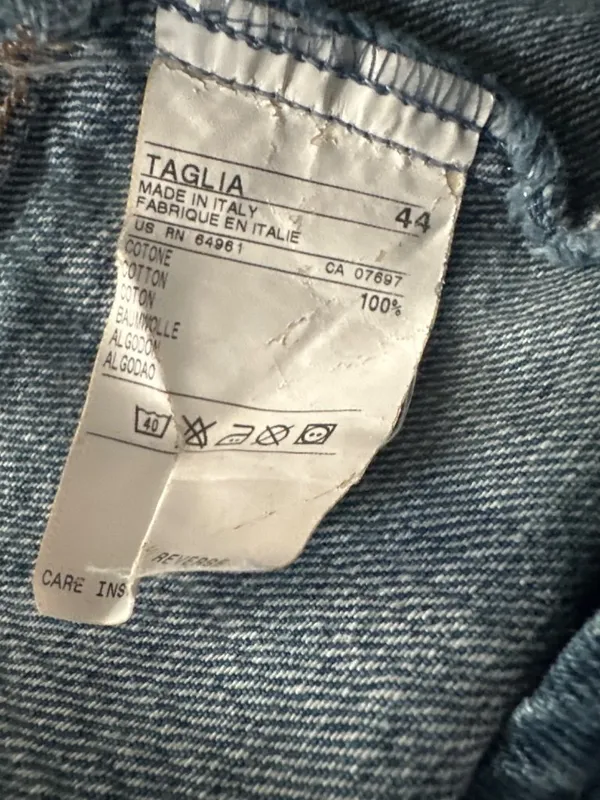 Womens size 8 Sisley Denim Skirt Vintage Y2K Asymmetrical Paneled Made Italy - Image 3