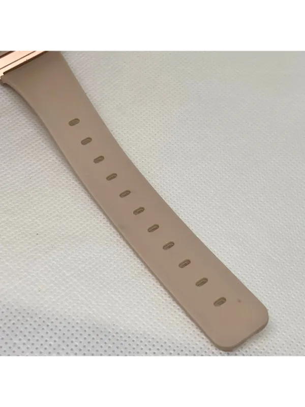Digital quartz women watch 33mm rose gold multifunction, brown silicone running - Image 5