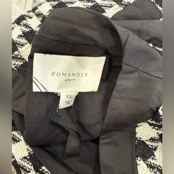 Pomander Place Black White Tweed Bow Mini Dress 2X NWT - Image 8