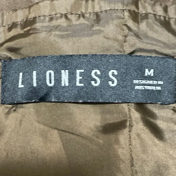Lioness Brown Linen Sleeveless Cami Halter Longline Bustier Corset Crop Top M - Image 4