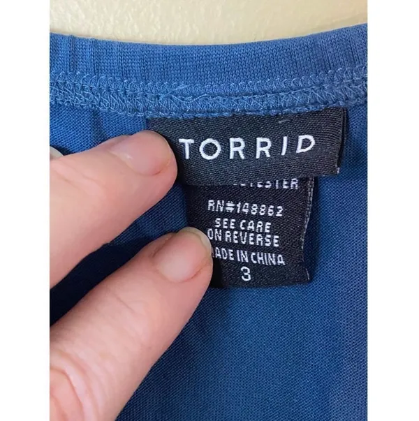 Torrid Blue Baby Doll Top Size 3X - Image 5
