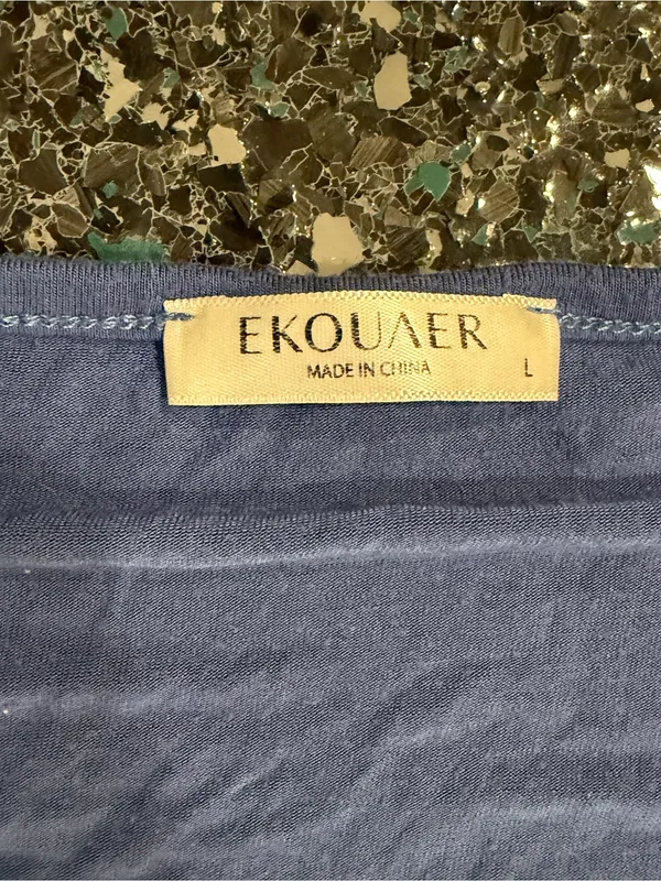 Ekouaer Blue Sleeveless Large Women’s Maxi Dress - Image 3