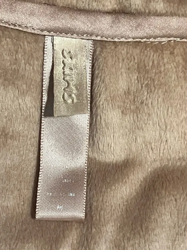 Womens M SKIMS Velour Cropped Zip-Up Hoodie in Sienna Brown - Image 6