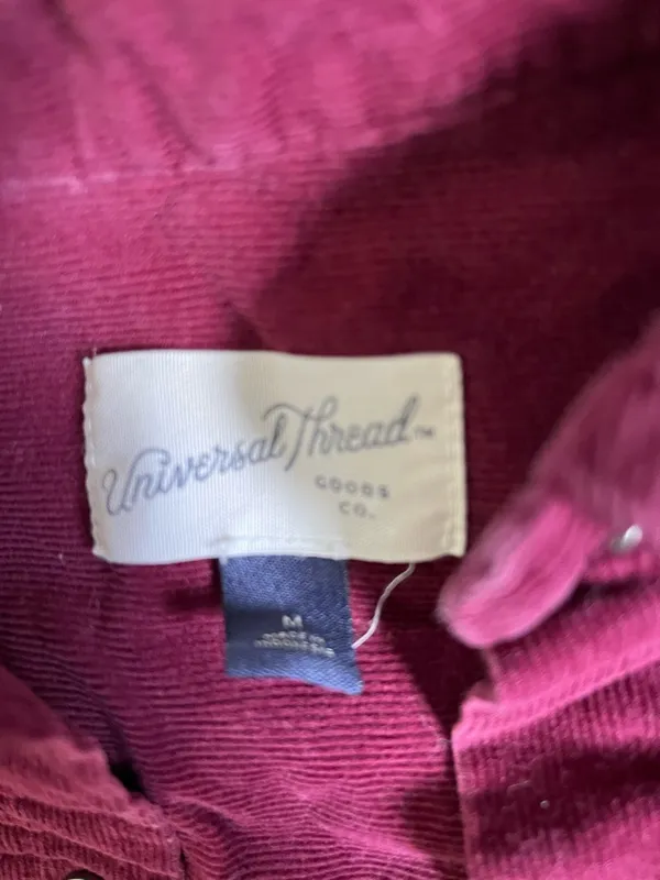 Universal Threads Corduroy burgundy button up - Image 3