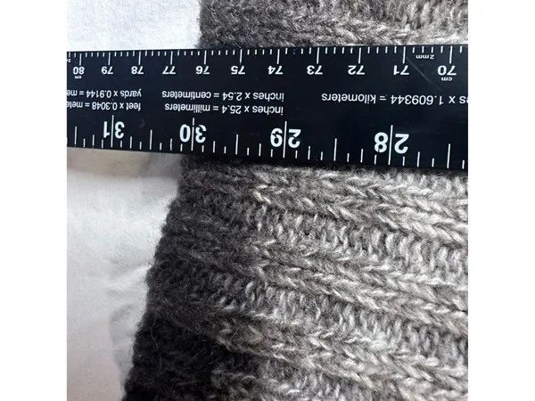 Paraphrase Women’s Small Oversized Y2K Wool Blend Sweater Boxy Pullover Knit Brown Tan - Image 7