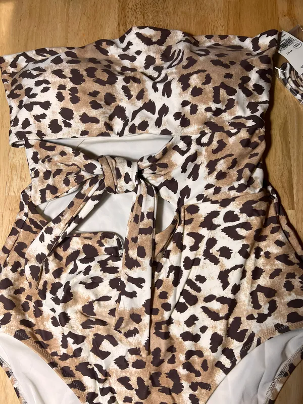 Aerie One Piece Full Coverage Swimsuit Animal Print Medium BNWTS $59.96 - Image 5