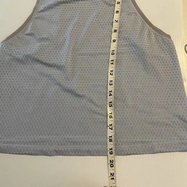 Athleta Chi Dot Mesh Workout Active Crop Tank Blue‎ size XS Sporty Athlesiure - Image 6