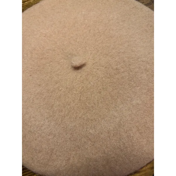 No‎ Boundaries Tan Wool Felt Beret - Image 3