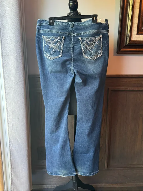 Amethyst embellished bootcut jeans 14 - Image 2