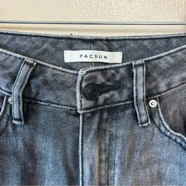 Pacsun Women’s Jeans Mom Distressed Holes 100% Cotton‎ Black Gray Size 23 - Image 7